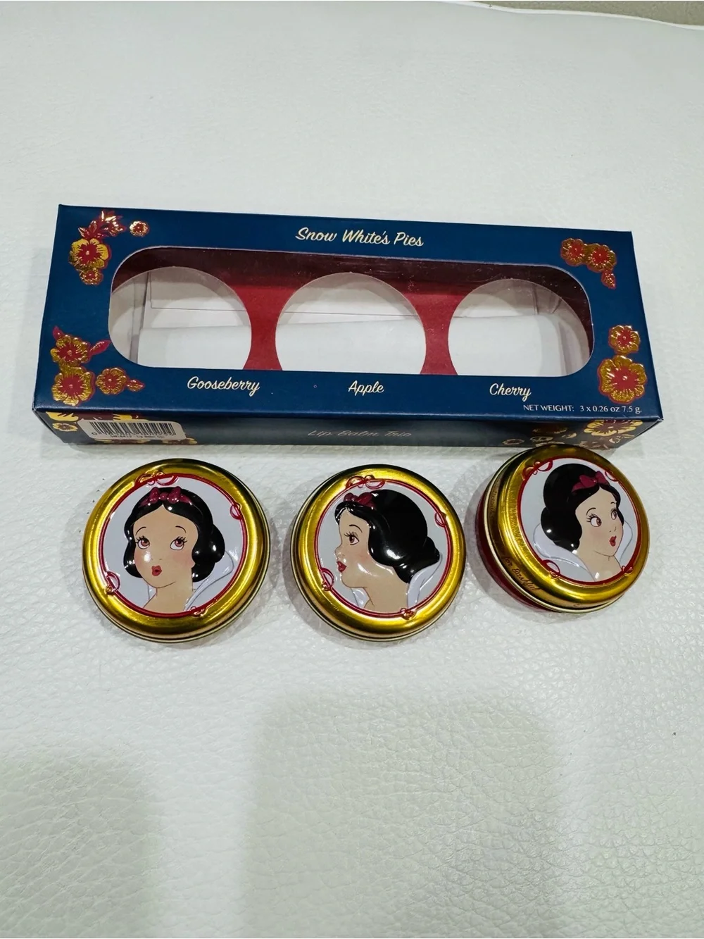 Besame Snow White Lip Balm Trio - Gooseberry Apple Cherry